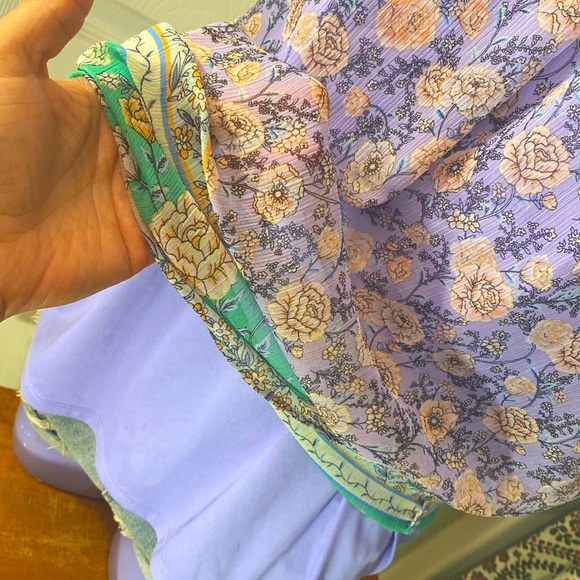 LC LAUREN CONRAD Floral Boho Blouse Top - Picture 10 of 13